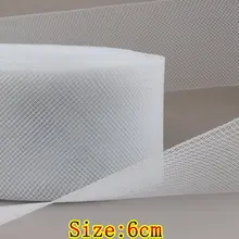 Полиэстер, Конская тесьма, сетка для склеивания, Крин, 6 см, 100Yd, жесткая