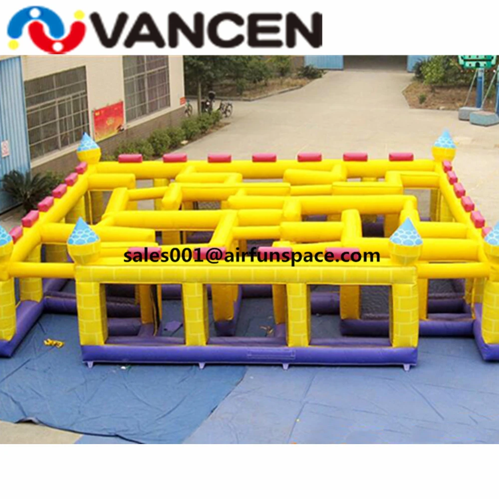 

Vancen 10*10*2m commerical arena inflatable maze obstacle course funny sport game inflatable maze castle for rental