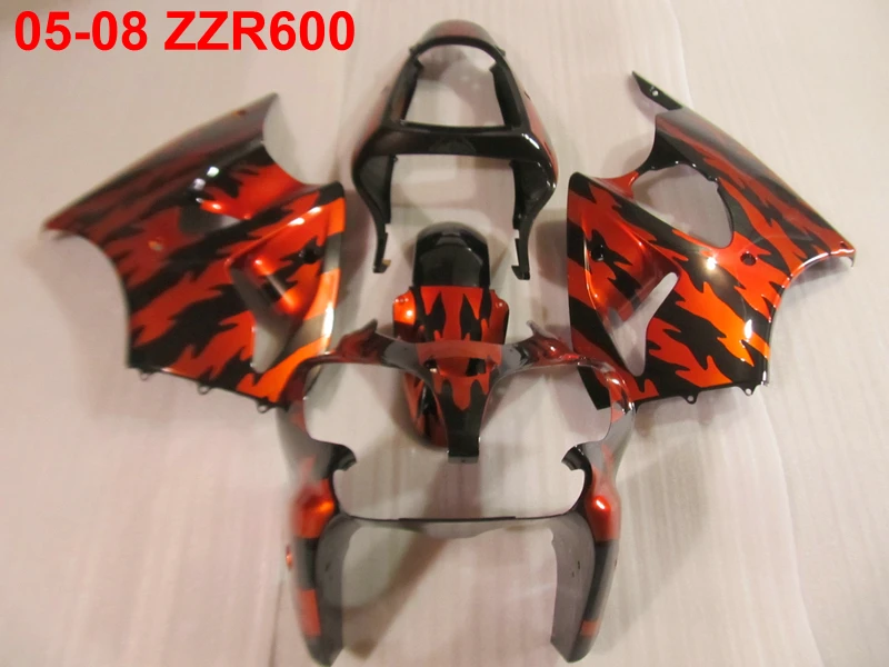 Литьевая пресс форма 100% для Kawasaki Ninja ZZR600 05 06 07 08 комплект красных | Отзывы и видеообзор