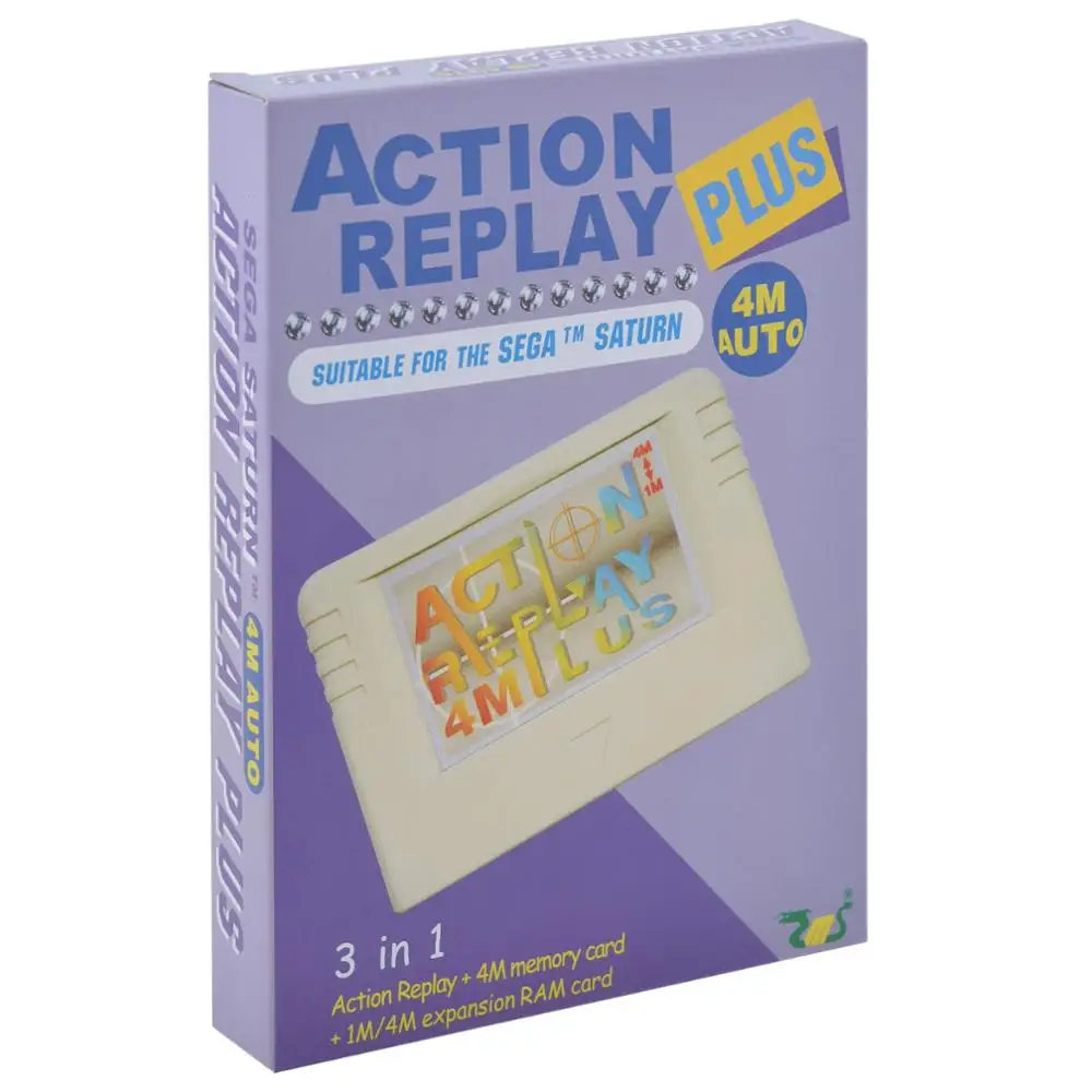 2 шт. Новинка 3 в 1 EMS 4 м авто для sega Saturn Action Replay Plus с 4 м Расширенная карта памяти функция сохранения действия Replay