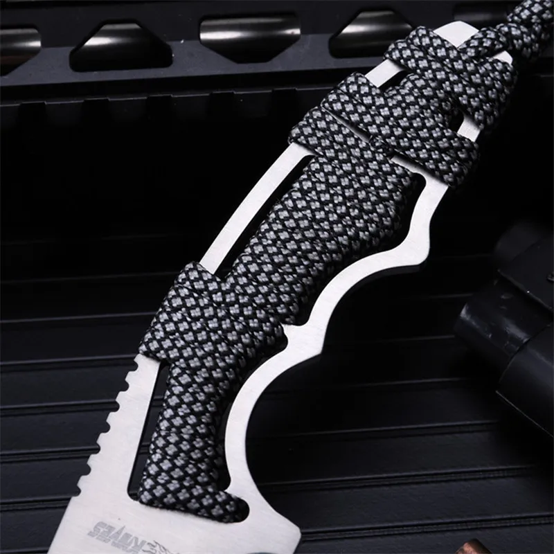 Outdoor self-defense wild small straight knife knife sharp knife wilderness survival than zero 10 folding fruit knife tools