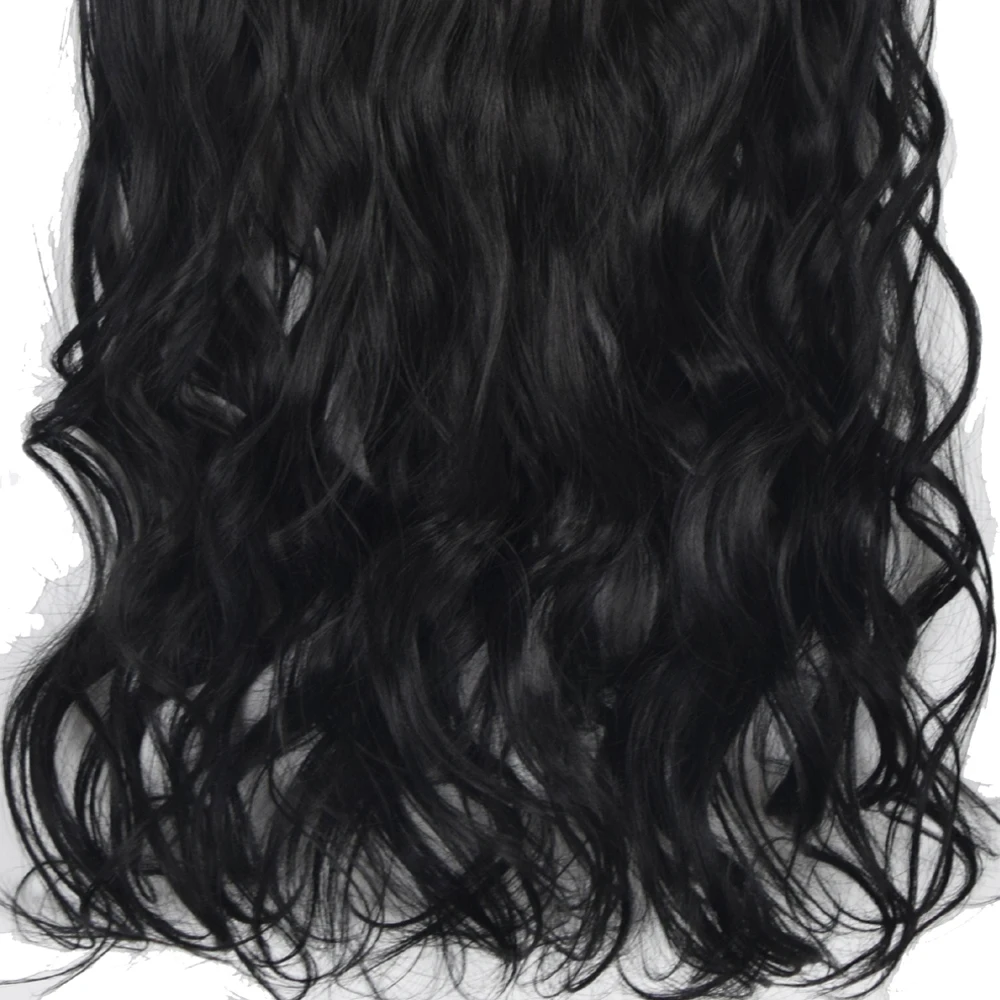 TOPREETY Heat Resistant B5 Synthetic Fiber 24" 60cm 120gr Body Wave 5 Clips on Clip in hair Extensions