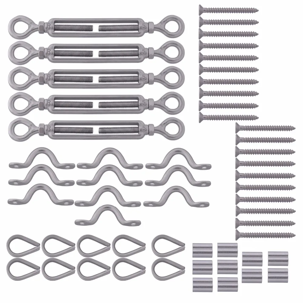 5-Group-304-Stainless-Steel-Duty-Heavy-Cable-Railing-Kits-For-Wood-Posts-DIY-Balustrade-Kit