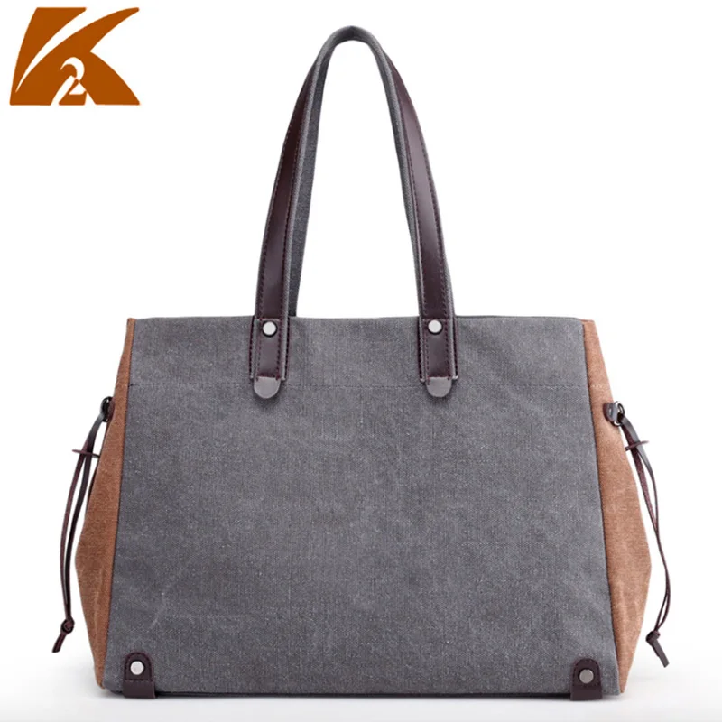 

2018 Promotion Kvky Casual Totes For Women Padded Canvas Bag Large Capacity Ladies Handbag Wild Shoulder Simple Light Shopping