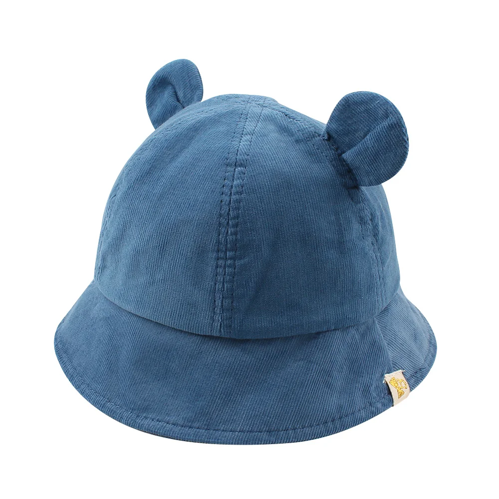 Fashion Baby Bucket Hat For Girls Cute Bear Ears Hat Toddler Kids Hat Caps Cotton Boys Girls Sun Cap Autumn Baby Girls Clothing (7)