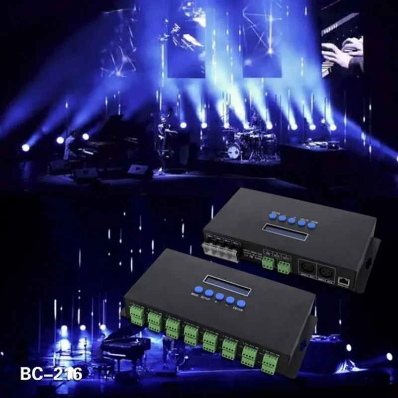 16 каналов Artnet для SPI/DMX WS2811 WS2812B SK6812 2801 8806 светодиодный контроллер пикселей 340 * DC5V 24V