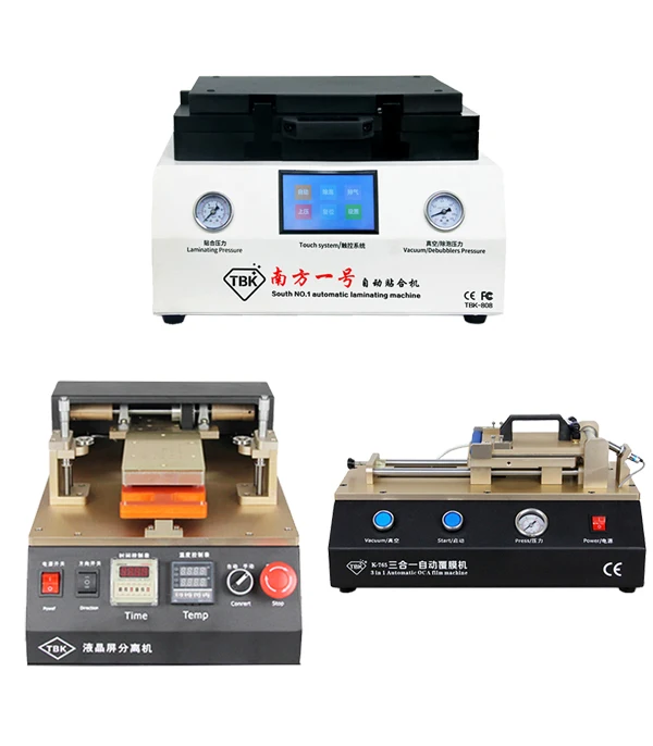 

Full Set TBK-808 Automatic OCA Vacuum Laminating Machine+ Automatic OCA Film Laminating +Automatic LCD separator machine