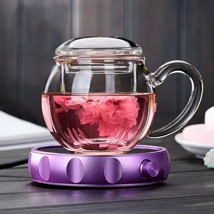 

2017 Glass mugs constant temperature treasure set thick transparent filter large bubble mug cute round flower kettle