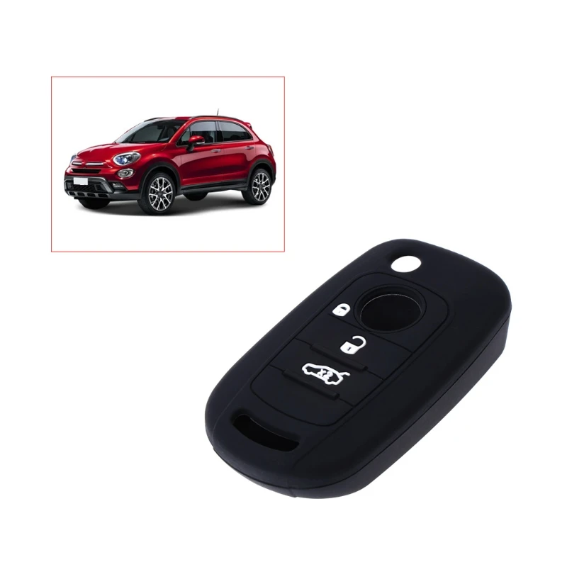 Силиконовый чехол для ключей от машины Fiat 500X Toro Tipo Egea 3 кнопки Dodge Neon автомобильных