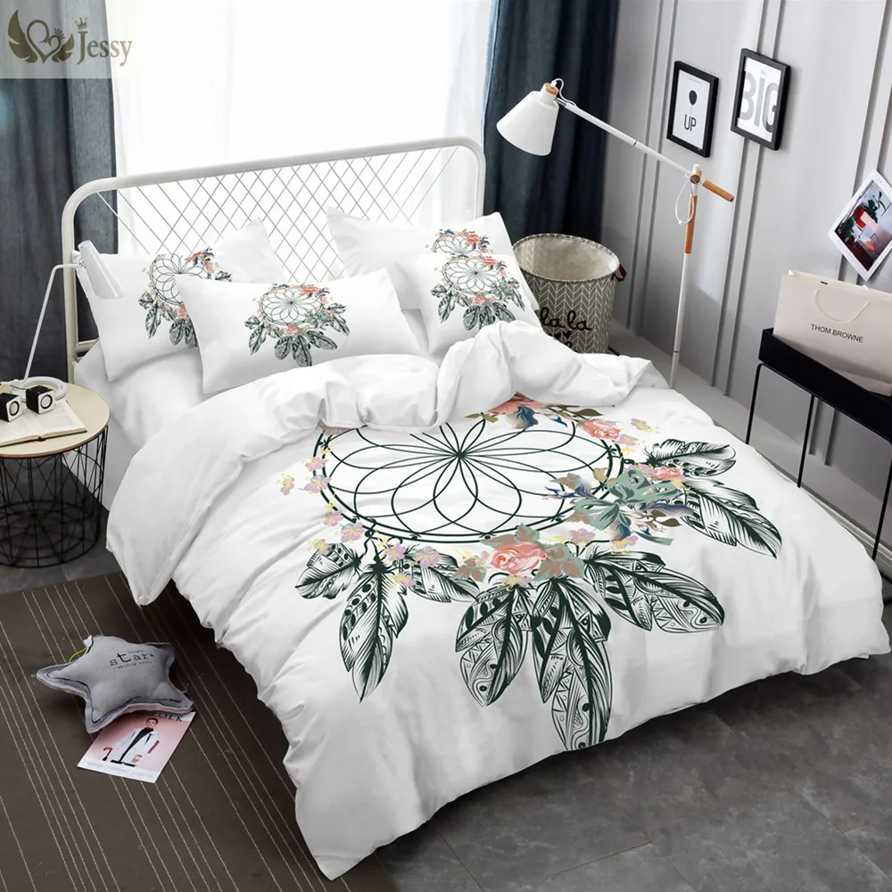 

Wholesale Feather and Campanula Bedding Set Pillowcases Flora Comforter Cover Duvet Cover Set