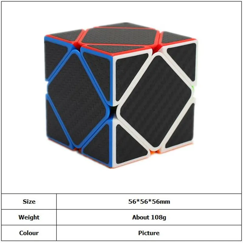 9 видов углеродного волокна стикер Скорость Magic Cube 2x2 3x3 4x4 5x5 Cube детские игрушки-головоломки Дети подарок игрушка молодежи взрослых инструкция кубик рубика - Цвет: skew