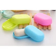 Коробка для мыльницы конфетного цвета держатель Контейнер для мытья душа дома ванной комнаты(синий