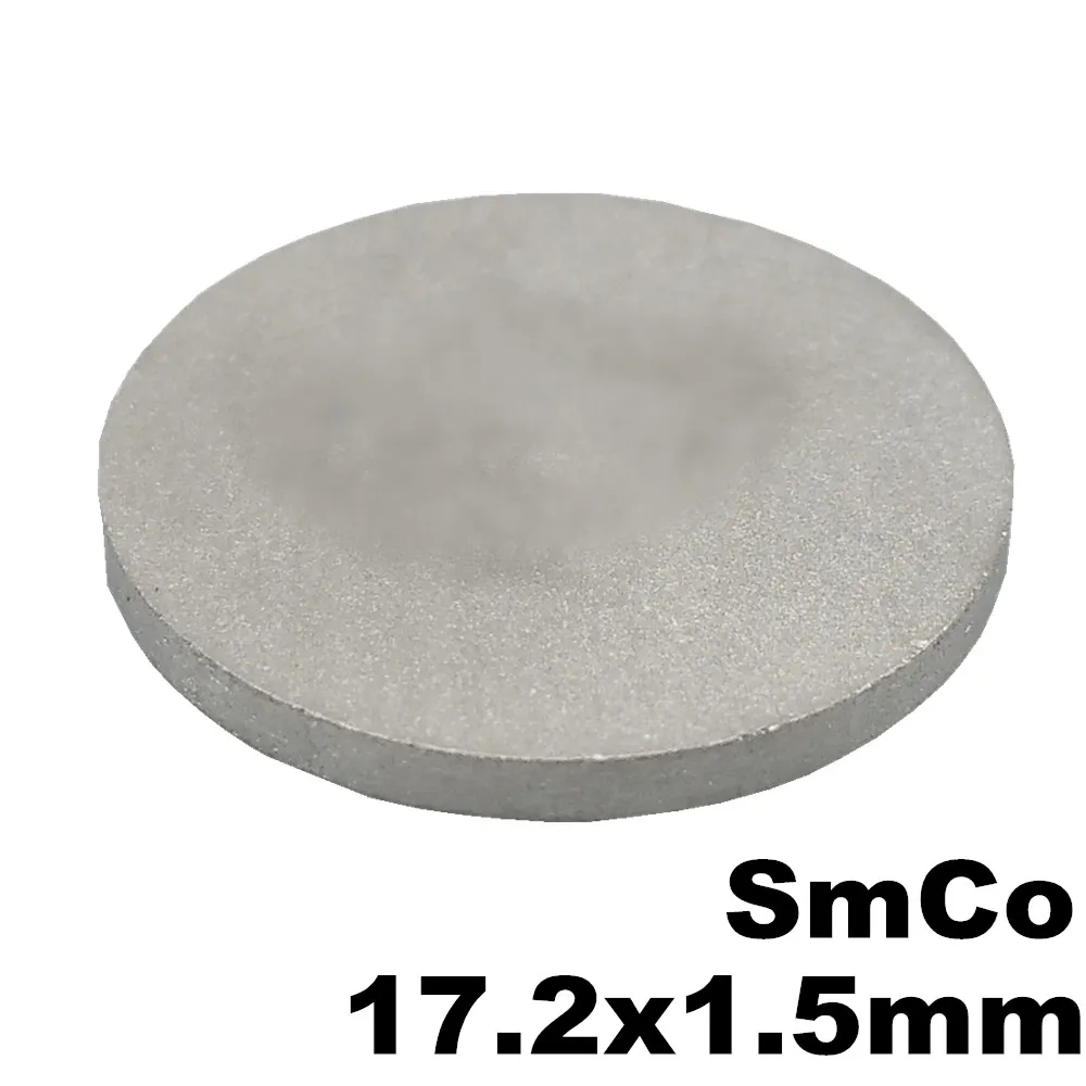 

5pcs 17.2x1.5 Strong SmCo Magnet Permanent Sm2Co17 Super Powerful Small Round Magnetic High Temp Magnets Disc 17.2mm x 1.5mm