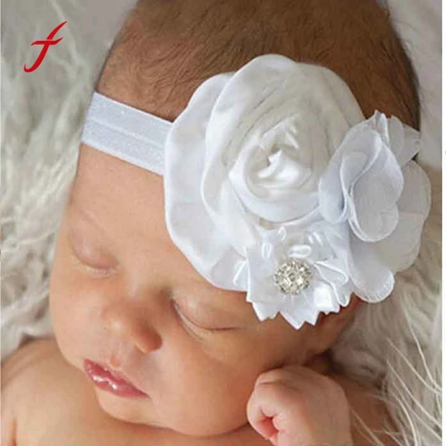 20172017 Mode Soild Élastique Grande Fleur Perle Fleur Bande De Cheveux Bandeau Serre,Tête Accessoires