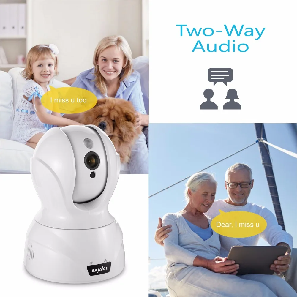  CAMERA SANNCE 720 P WiFi Della Macchina Fotografica di Sicurezza Macchina Fotografica del IP di 1.0