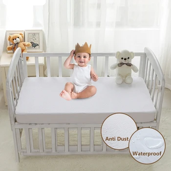 

Mattress Cover Waterproof Terry Cloth Mattress Protector Cover For Children Anti Mite Dust 1 PC