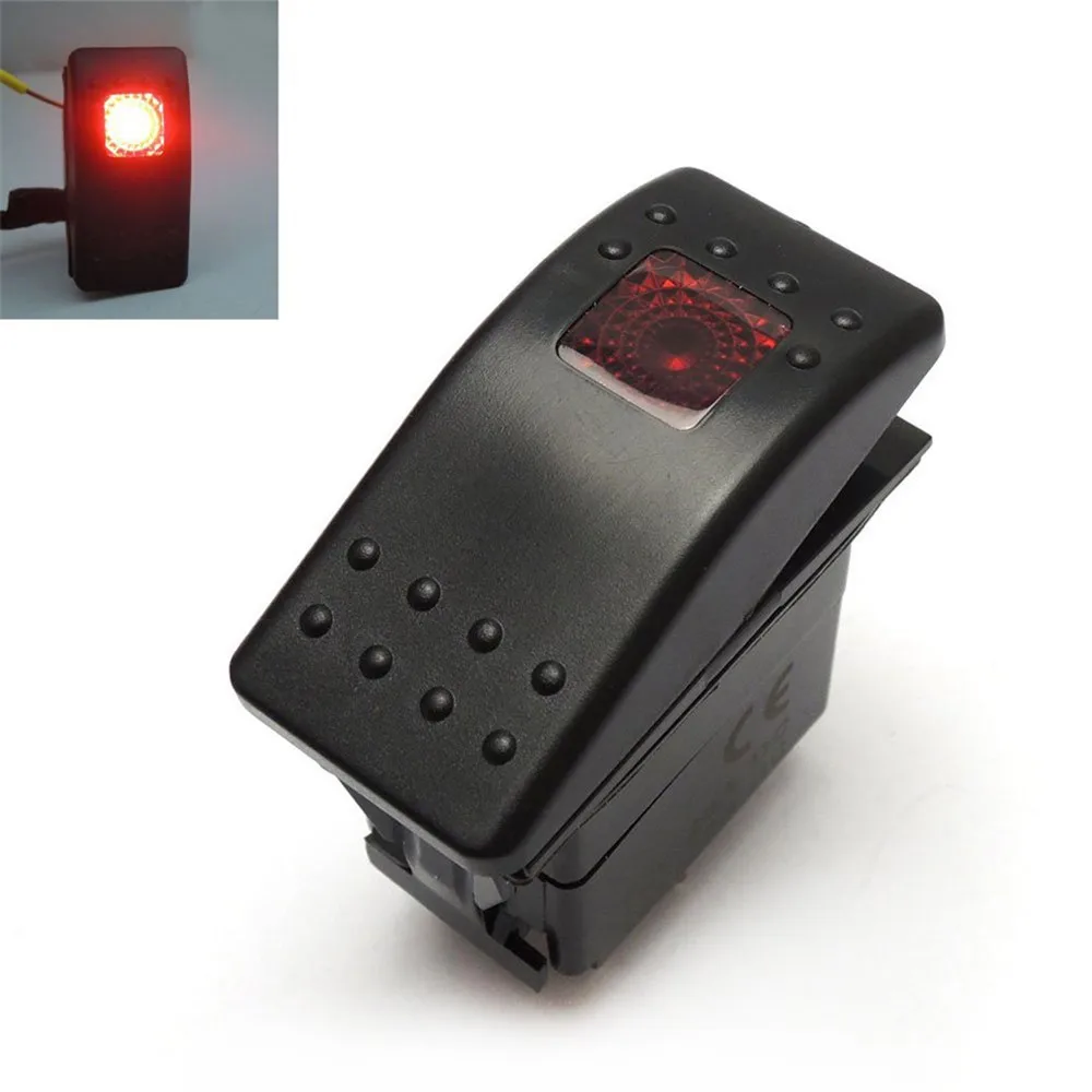 

UTV Red Rocker Switch ON-OFF Waterproof 12V 20A for Kawasaki For Polaris RZR XP 900 1000 Ranger for Arctic Cat