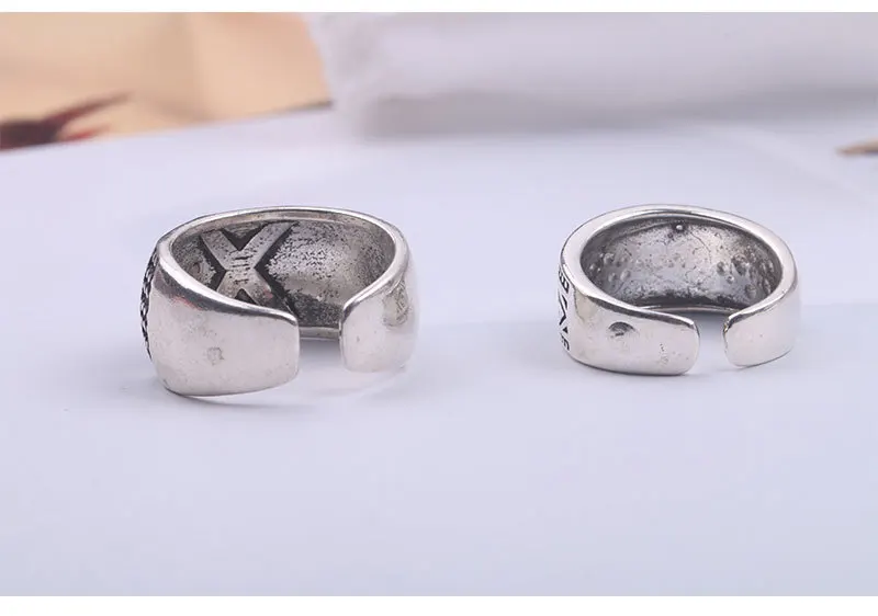 Bijoux(украшения своими руками) Модные Настоящее серебро 925 проба Необычные кольца для Для женщин Boho Регулируемый S925 Античные кольца Anillos ювелирное изделие-плата