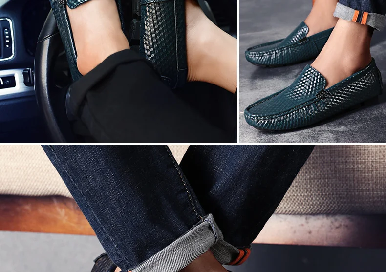 Брендовые Мокасины мужские кожаные новые модные золотые туфли мужская повседневная обувь размер 47