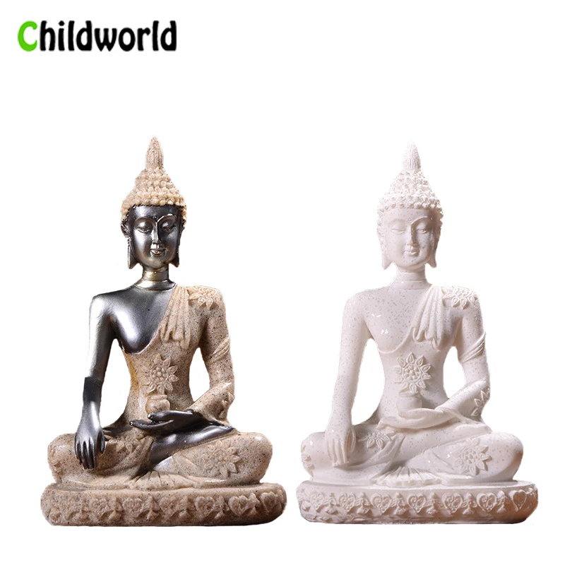 Nordic Style Sandstone Buddha Statue Resin Sculpture Crafts