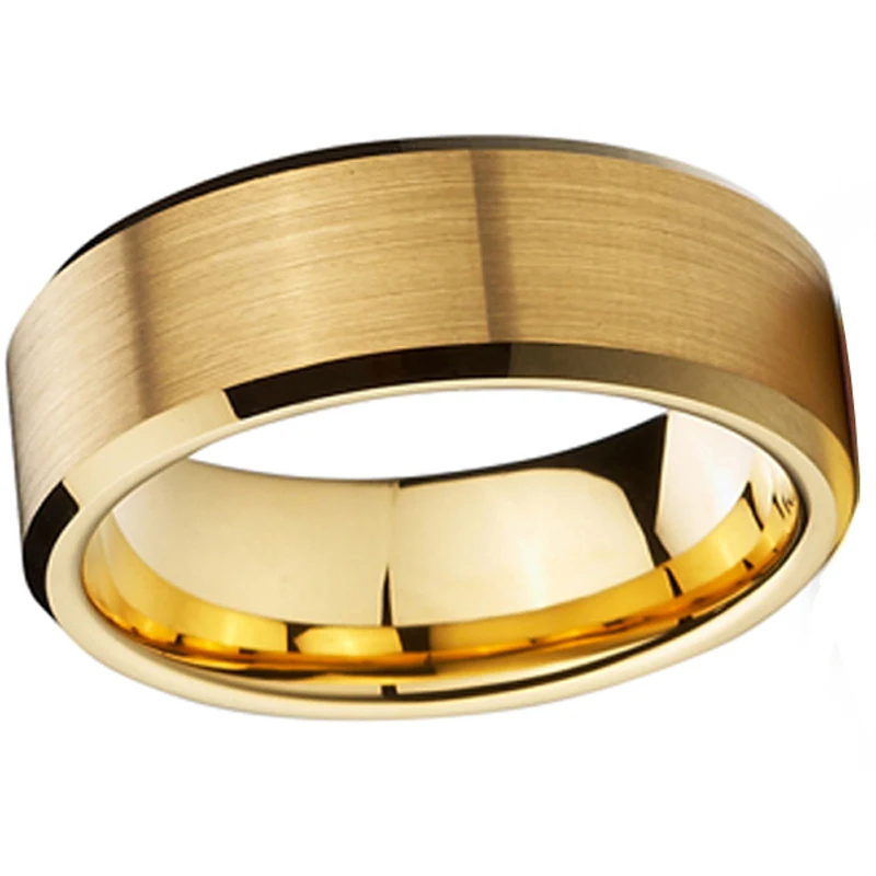 Обручальное кольцо, пара колец для мужчин, черное серебро, розовое золото, 8 мм, скошенный Титан, ювелирные изделия из нержавеющей стали