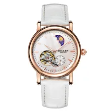 Новая Мода Люкс Top Brand женские Часы С Логотипом Из Нержавеющей Стали Relojes Часы Женщины Платье Повседневная механическая полые часы