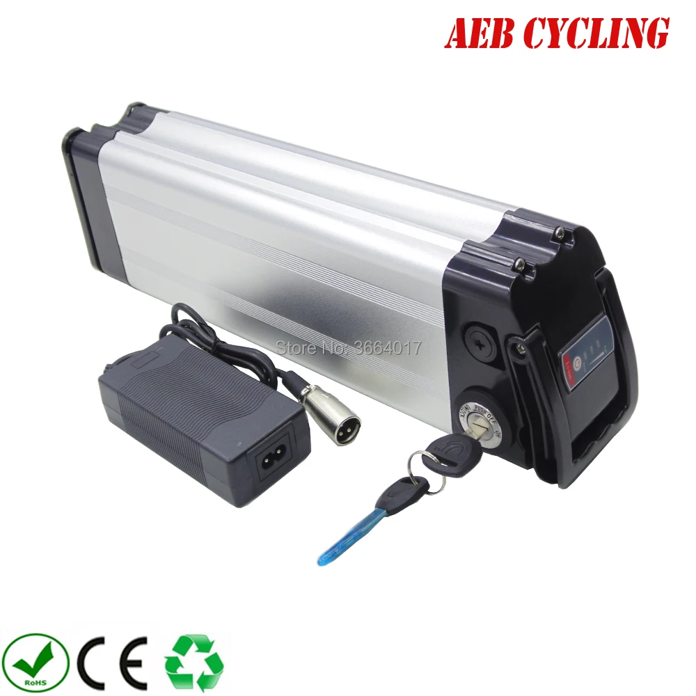 Clearance Free shipping and taxes to EU US 24V 20Ah Lithium ion ebike battery pack silver fish electric bicycle battery 5
