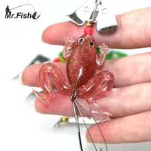 Mr. Fish 1PCS 8cm 6.2g Soft Fishing Lures Single Fishhook Sequin Fishing Baits