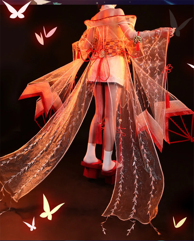 Костюм для косплея Onmyoji SSR танцующее кимоно с вышивкой костюм женское платье