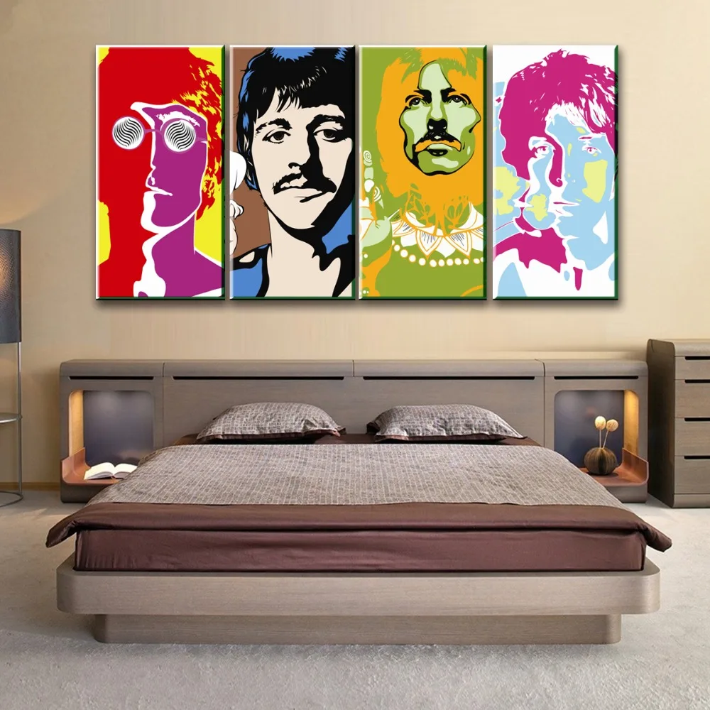HD Print 4 Piece Canvas Art MUSIC POP ART CANVAS Wall Art Canvas