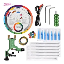 Professional Tattoo Machine Set Tattoo Needles Needling Tips Color Wheel Kits Tatoo Maquina Tatuaje Rotary Tattoo Machine Parts one rotary tattoo machine cam wheel bearing tattoo machine part accessories eccentric wheel for tattoo machine