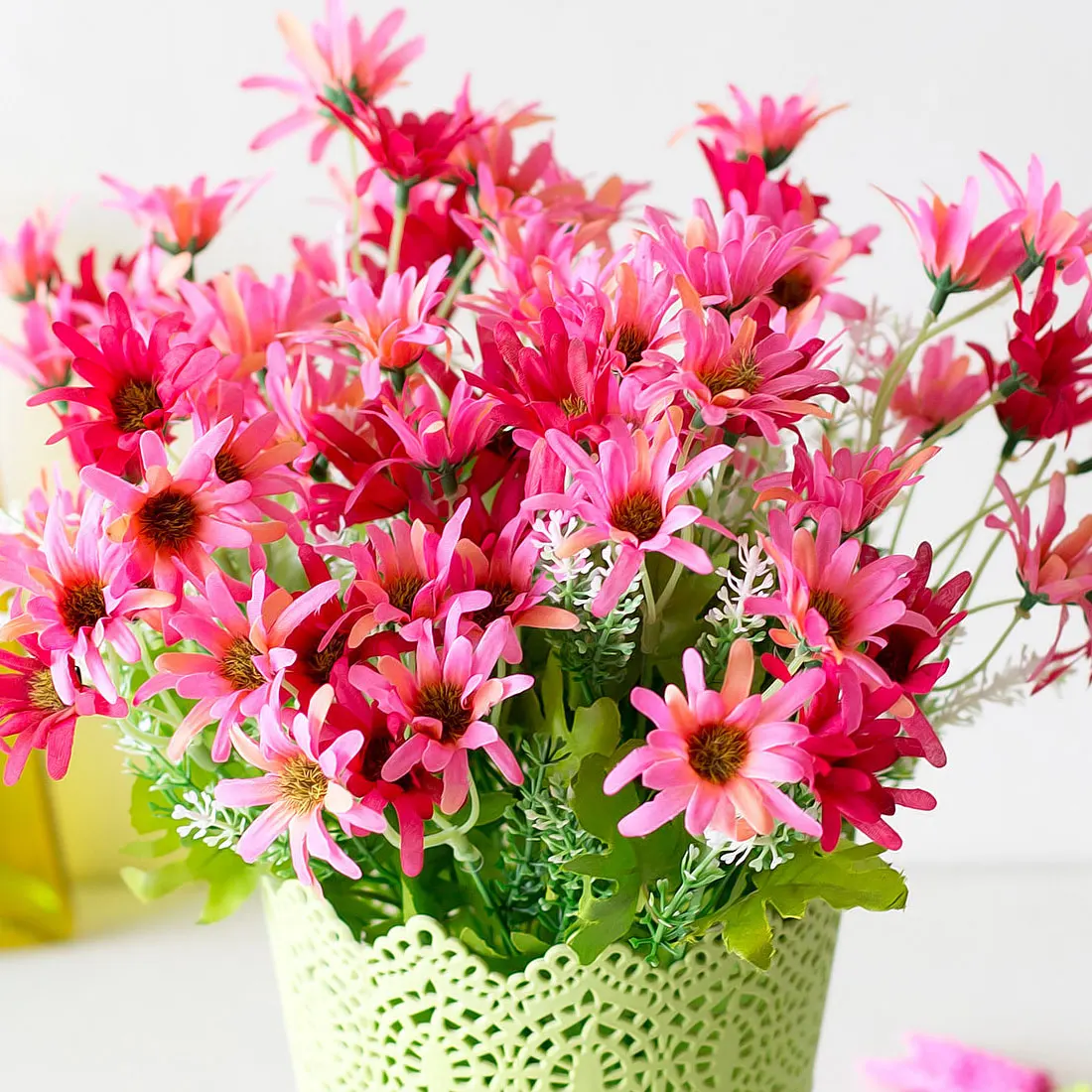 Silk Eucalyptus Artificial Flowers 18 Heads Flower Small Artificial