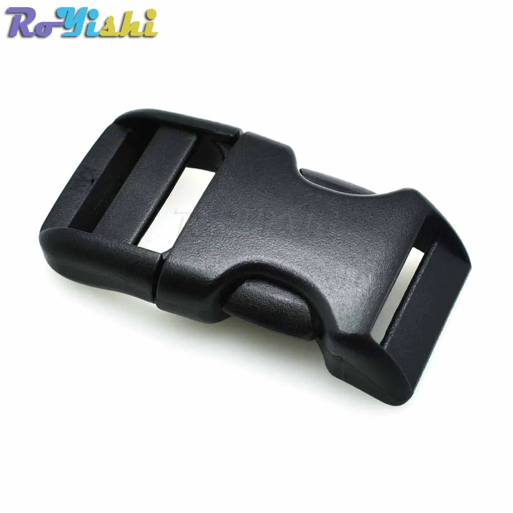 

10pcs/pack 3/4''(20mm) Plastic Contoured Side Release Buckles For Paracord Survival Bracelets/Dog Collar Black