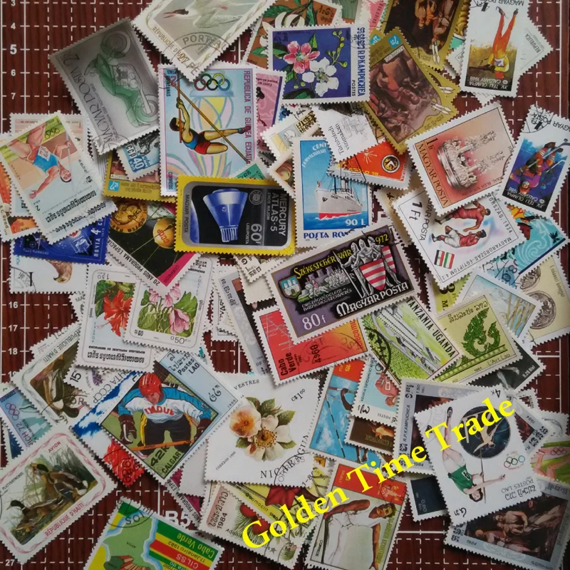 

100 PCS/ lot , All Different Rand Big And Middle Postage Stamps / timbres stamps , Off Paper , All Over The World Collection