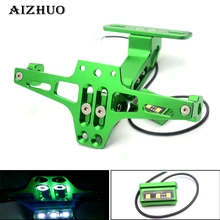 Motorcycle Adjustable Angle License Number Plate Frame Holder Bracket For Kawasaki NINJA 250R Z125 NINJA 300r 300 ZX6R/636 ZX10R