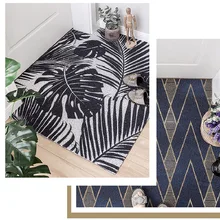 Коврик для прихожей в скандинавском стиле, коврик из ПВХ с петлей на проволоке, маленький Коврик для двери с изображением свежего растения, напольный коврик для гостиной, ванной комнаты, нескользящий коврик