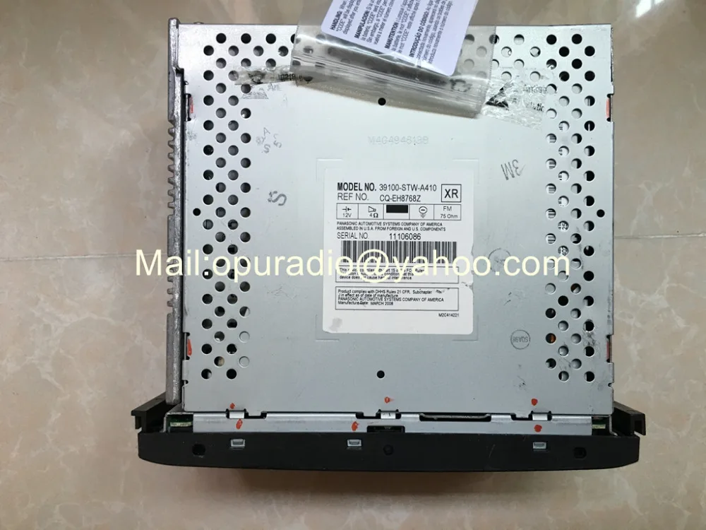 OEM завод Hondda радио 39100 STW A410 CQ EH8768A 6 КОМПАКТНЫЙ ДИСК смены с кодом для Hondaa пилота 06 08