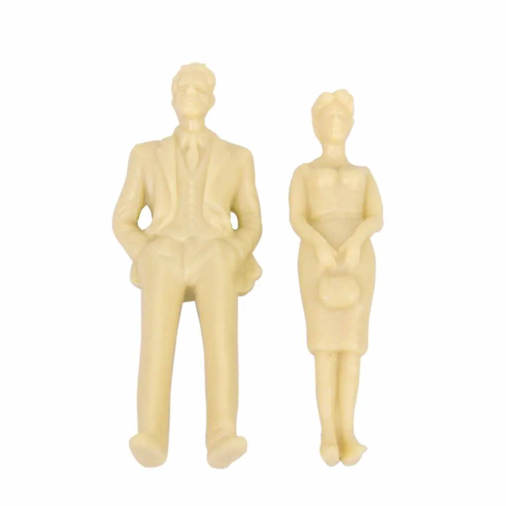 

4 pieces Unpainted Model Railway People Figures Scale G (1:30)