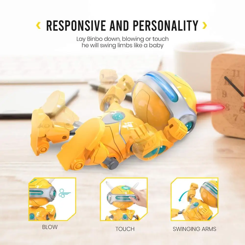 DEERC RC Robots Toys Mini Talking Smart Robot For Kids Educational Toy For Children Humanoid Robot Toy Sense Inductive RC Robot