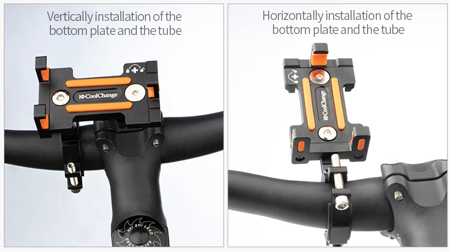 CoolChange держатель для велосипедного телефона, вращающийся держатель для велосипедного телефона из алюминиевого сплава, держатель для велосипедного руля, держатель для мобильного телефона, Аксессуары для велосипеда
