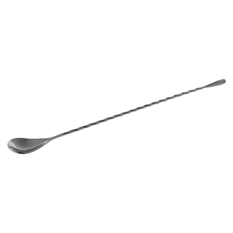 NEW Stainless Steel Muddler Threaded Swizzle Stick Cocktail Stirring Spoon Bar Tools - Цвет: Black