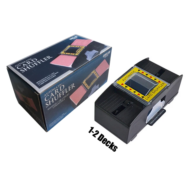 Automatic Card Shuffler Machine - Rechargeable 2000mAh, Fits 1-2 Decks, Super Fast & Quiet For Poker, UNO