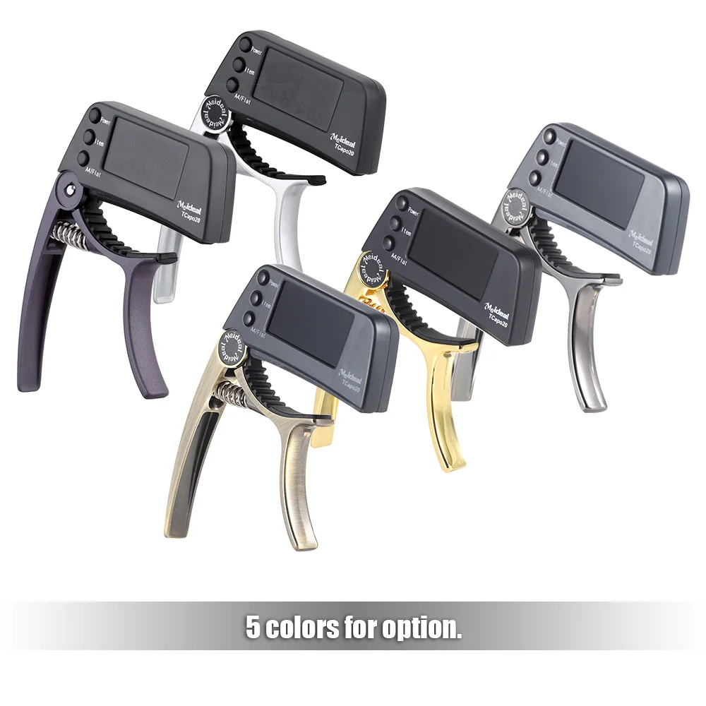 TCapo20 Acoustic Guitar Capo Quick Change Key Guitar Capo Tuner for Electric Guitar Parts Bass Ukulele Chromatic Alloy -
