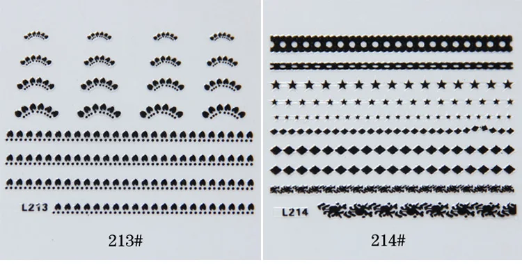 5 листов/партия, черные кружевные наклейки для ногтей, лак для ногтей,, однотонная бумага, тонкие наклейки с пятиконечной звездой