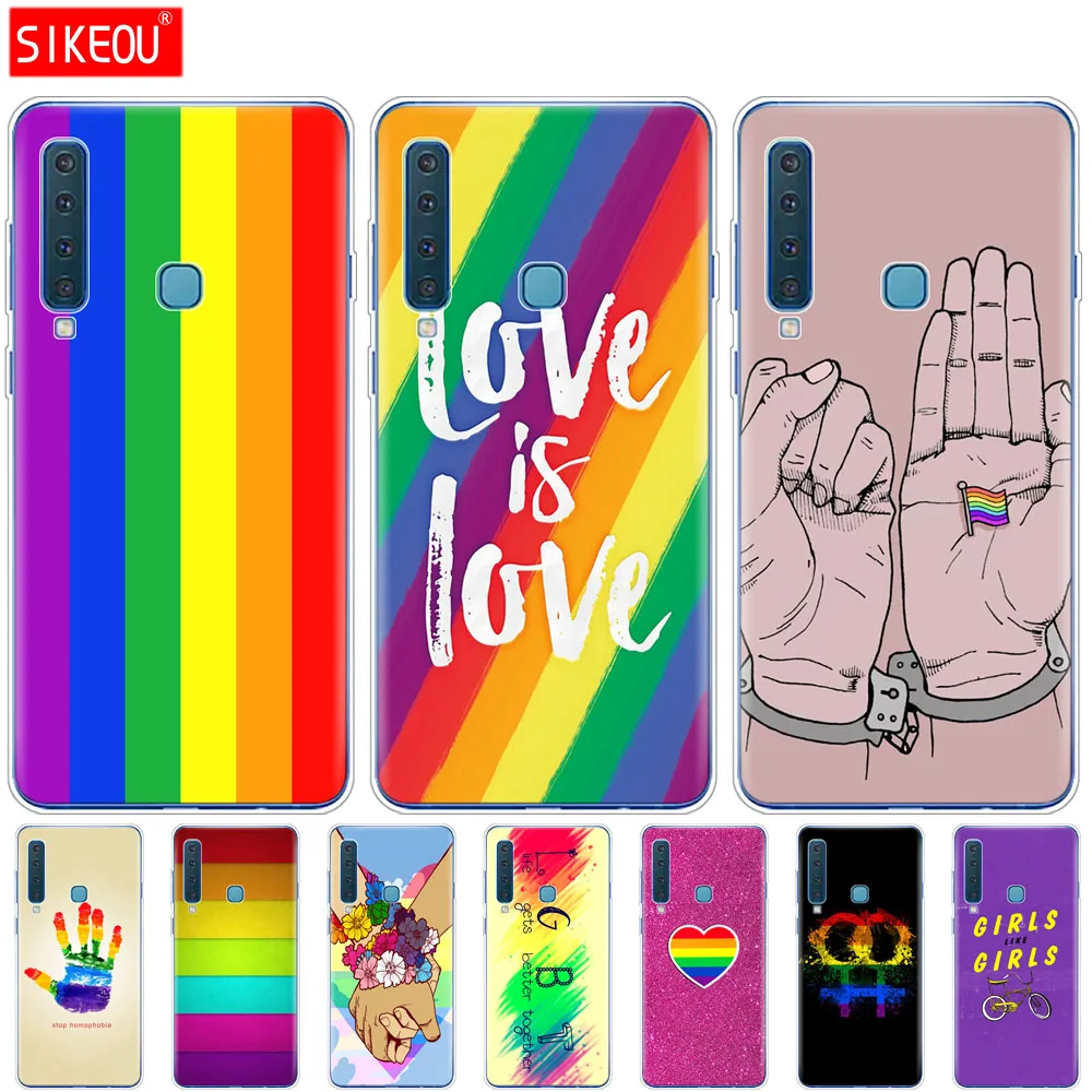 Чехол для Samsung A50 чехол Galaxy A60 A10 A30 A40 A70 A 50 2019 A9 A7 2018 Радужный Флаг геев лесбиянок