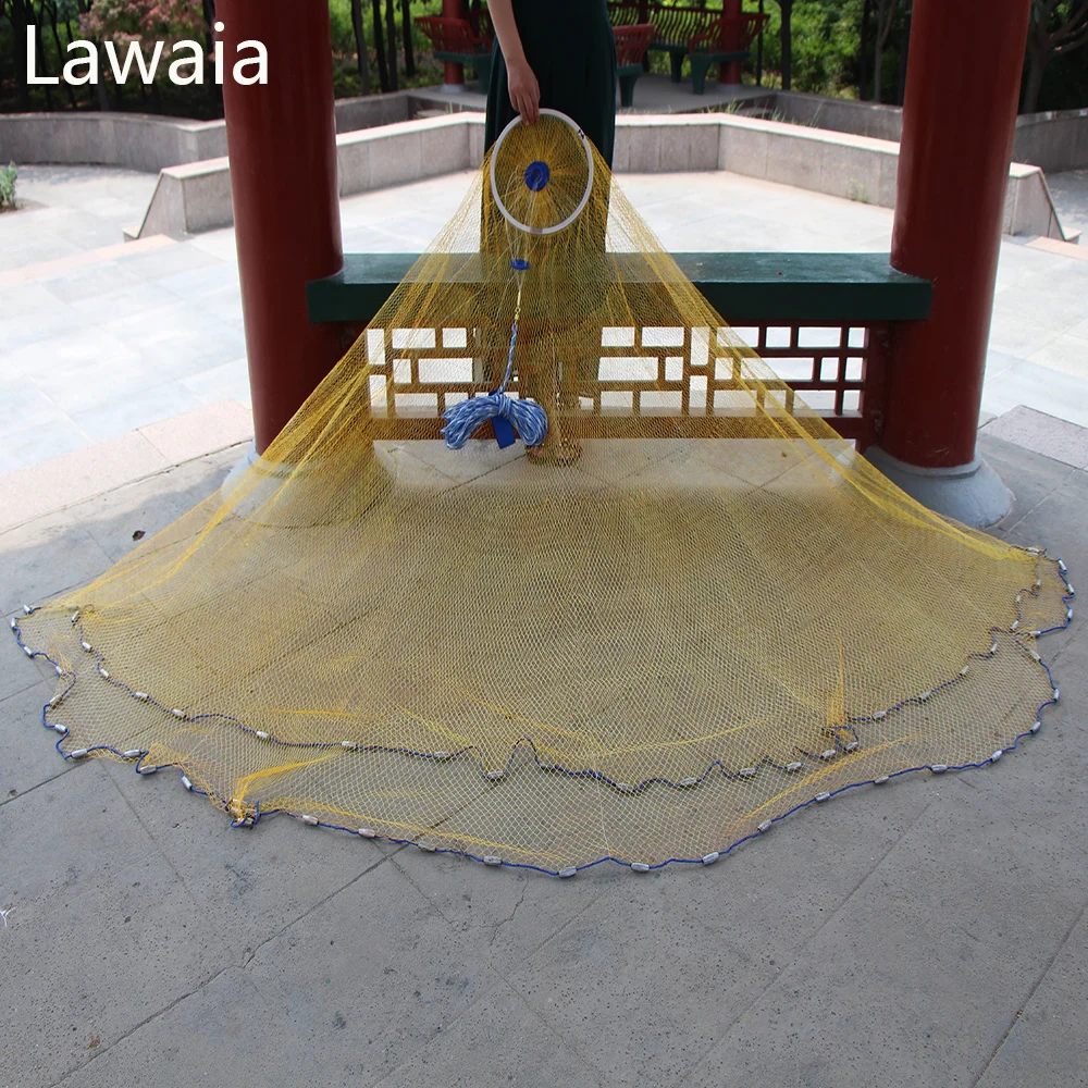 

Lawaia Lead Saltwater Casting Net 12ft Fish Fishing Net Holder Monofilament Nylon Fishing Net Lead Fly Fishing Net