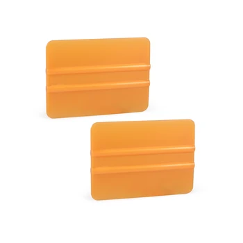 

EHDIS 2pcs Gold 10*7.3cm Plastic Scraper Window Tint Squeegee Car Stickers Vinyl Film Car Wrap Tools Vinyl Cleaning Tinting Tool