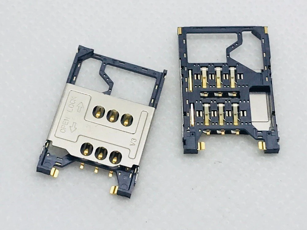 

7230 Big Flip 6PIN Socket SIM Card Original New Slot Tray Reader Holder Adapter Connector Repair Motherboard PCB Board FPC FFC