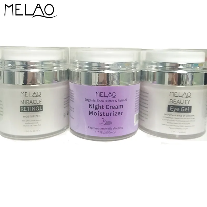 

MELAO Retinol Face Moisturizer Cream Anti Aging Active Hyaluronic Acid & Vitamin E Day Cream Skin Whitening Skin Care Set