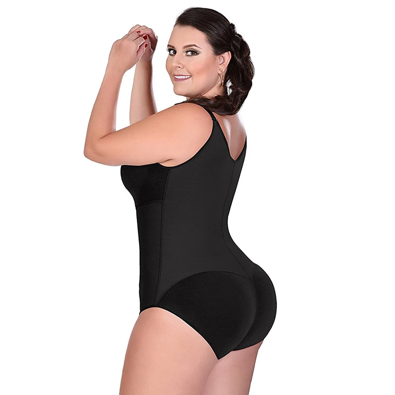 S-6XL черного цвета Для женщин Body Shaper Талия Уменьшающ корсет молния моделирования ремень нижнее белье Корректирующее белье